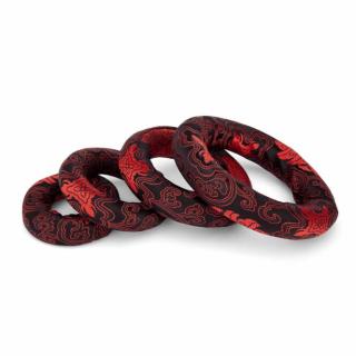 Bodhi kruhová podložka pre spievajúce misky červeno-čierna Priemer: 10 cm