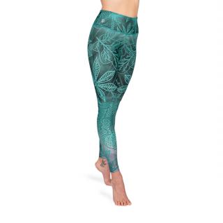 Bodhi Niyama Enchanted Forest HIGH WAIST legíny na jogu a fitness Veľkosť oblečenia: XL