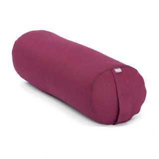 Bodhi Yoga Bolster valec na jogu ECO špalda 100% organická bavlna 65 x 22 cm Farba: Baklažánová (fialová)
