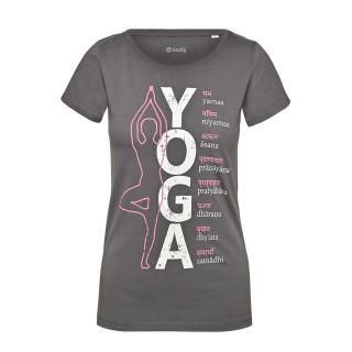 Bodhi Yoga Women Shirt tričko pre ženy (antracitová) Veľkosť oblečenia: L