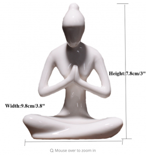 ERMAKOVA porcelánová keramická joga figurína Namasté