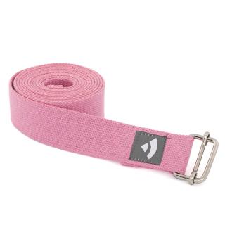 Joga Popruh ASANA BELT s posuvnou sponou 250 cm Farba: Ružová