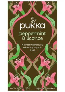 PUKKA Herbs Ajurvédsky Bio čaj Peppermint & licorice 20 vrecúšok