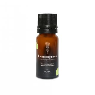 PURA 100% čistý organický Esenciálny olej Lemongrass 10ml