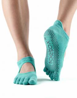 Toesox Fulltoe Bellarina Grip protišmykové ponožky Aqua Veľkosť oblečenia: M 39-42.5