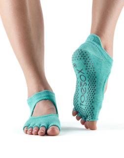Toesox Halftoe Bellarina Grip protišmykové ponožky Aqua Veľkosť oblečenia: M 39-42.5