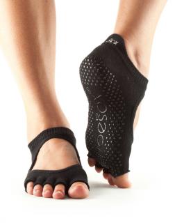 Toesox Halftoe Bellarina Grip protišmykové ponožky (čierne) Veľkosť oblečenia: M 39-42.5
