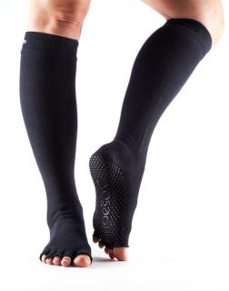 Toesox Halftoe Scrunch Knee Grip protišmykové podkolienky Black čierne Veľkosť oblečenia: M 39-42.5