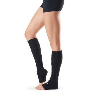 Toesox Legwarmers Knee High Black - návleky na lýtka