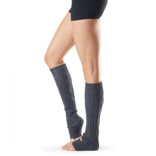 Toesox Legwarmers Knee High Charcoal Grey - návleky na lýtka