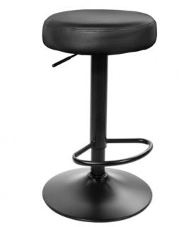 Barová stolička Atlanta čierna s čiernym podstavcom