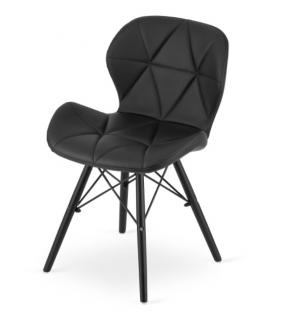 Jedálenská stolička EKO čierna s čiernymi nohami