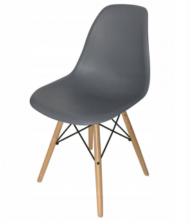 Jedálenské stoličky BASIC tmavo sivé 4 ks - škandinávsky štýl
