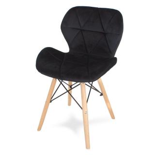 Jedálenské stoličky SKY čierne 4 ks - škandinávsky štýl