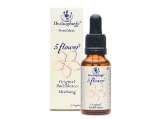 Bachove kvetové esencie 5 Flowers, Healing Herbs 10 ml