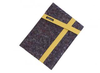 Obal na notebook z recyklovanej textílie - žltý lem