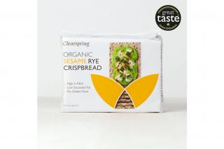 Sezamový ražný chrumkavý chlieb, vegan, Clearspring 200 g