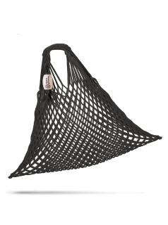 Sieťová taška - Pružná bavlnená - Čierna