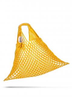 Sieťová taška - Pružná bavlnená - Horčicová