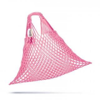 Sieťová taška - Pružná bavlnená - Svetlo ružová
