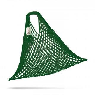 Sieťová taška - Pružná bavlnená - Tmavozelená