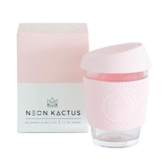Sklenený pohár NEON KACTUS ružový 340ml
