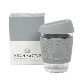 Sklenený pohár NEON KACTUS šedý 340ml