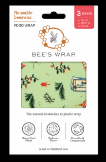 Vianočná sada 3 obalov Bee's Wrap rôznych veľkostí