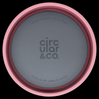 Vrchnák k termohrnčeku Circular&Co. (rCUP) čierno-ružový
