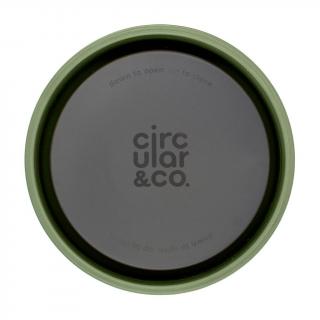 Vrchnák k termohrnčeku Circular&Co. (rCUP) čierno-zelený