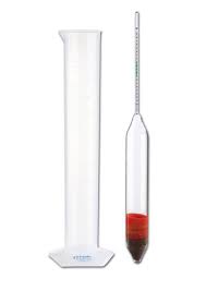 Tropic Marin® Measuring Cylinder & Hydrometer - vysoko presný hustomer s odmerným valcom