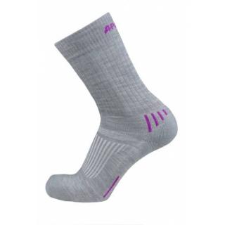 APASOX|SHERPAX KAZBEK Juncal grey pink trekové ponožky W Veľkosť: (35-38)