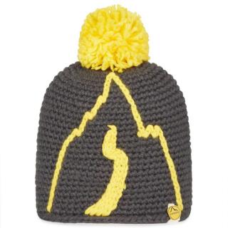 La Sportiva Čiapka s brmbolcom Dorado Beanie Carbon/Yellow Veľkosť: UNI