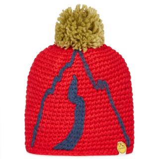 La Sportiva Čiapka s brmbolcom Dorado Beanie Tango Red/Night Blue Veľkosť: UNI