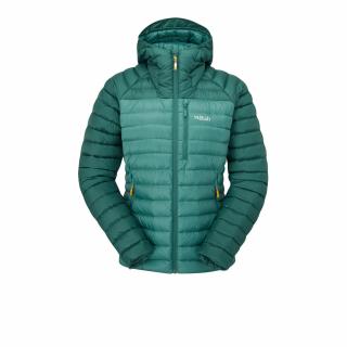 Rab Microlight Alpine W Green Slate/Eucalyptus PÁPEROVÁ BUNDA Farba: Zelená, Veľkosť: XS