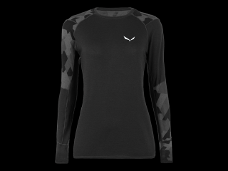 SALEWA CRISTALLO WARM Dámske termo tričko black Farba: Midnight, Veľkosť: XL