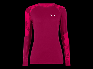 SALEWA CRISTALLO WARM Dámske termo tričko red Farba: RUŽOVÁ, Veľkosť: XL
