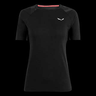 SALEWA CRISTALLO WARM T-SRT dámske termo tričko black out Farba: ČIERNA, Veľkosť: M