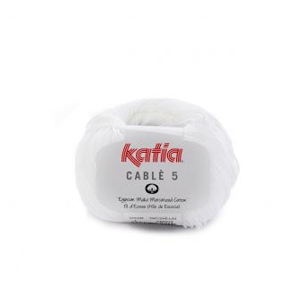 Katia CABLE 5 Farba: 946/01 ... biela