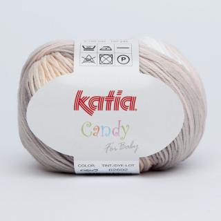 Katia CANDY Farba: 575/660 ... Biela-ružová-béžová-šedá svetlá-oranžová svetlá