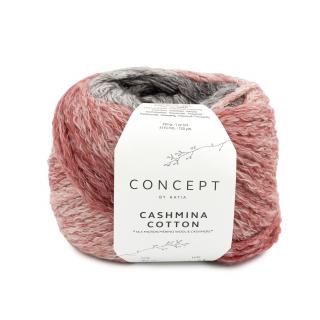 Katia CASHMINA COTTON Farba: 1341/103 ... Sépiová hnedá-červená