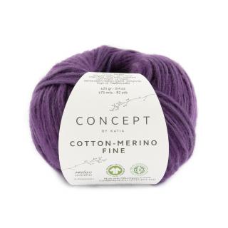 Katia COTTON MERINO FINE Farba: 1248/96 ... Baklažánová