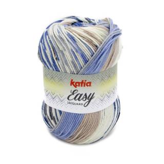 Katia EASY JACQUARD Farba: 1174/352 ... Modrá-hnedá