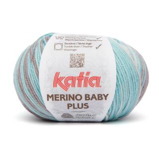Katia MERINO BABY PLUS Farba: 512/201 ... Svetlá modrá-béžová