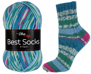 Vlna Hep BEST SOCKS Farba: 139/731 ... Hirošima / 7310