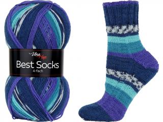 Vlna Hep BEST SOCKS Farba: 4-FACH/7078 ... Lamu / 7078