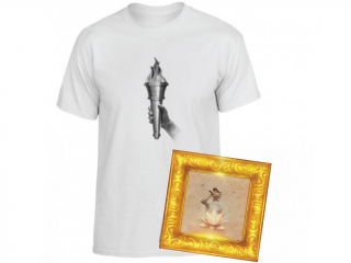 Pack - Tričko + CD CD: Prometheus I., Veľkosť trička: L, Výber trička: Biele Prometheus pochodeň