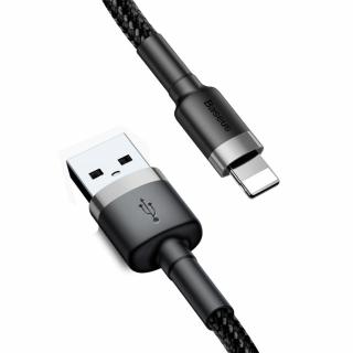 BASEUS kabel Cafule USB / microUSB 2,4A 0,5 metru šedo-černý