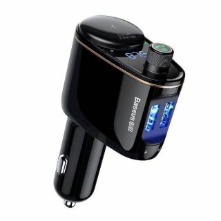 BASEUS Transmiter FM Bluetooth MP3 s nabíjačkou do auta čierny CCHC000001