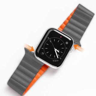DUX DUCIS magnetický silikónový remienok pre Apple Watch 49 mm sivý
